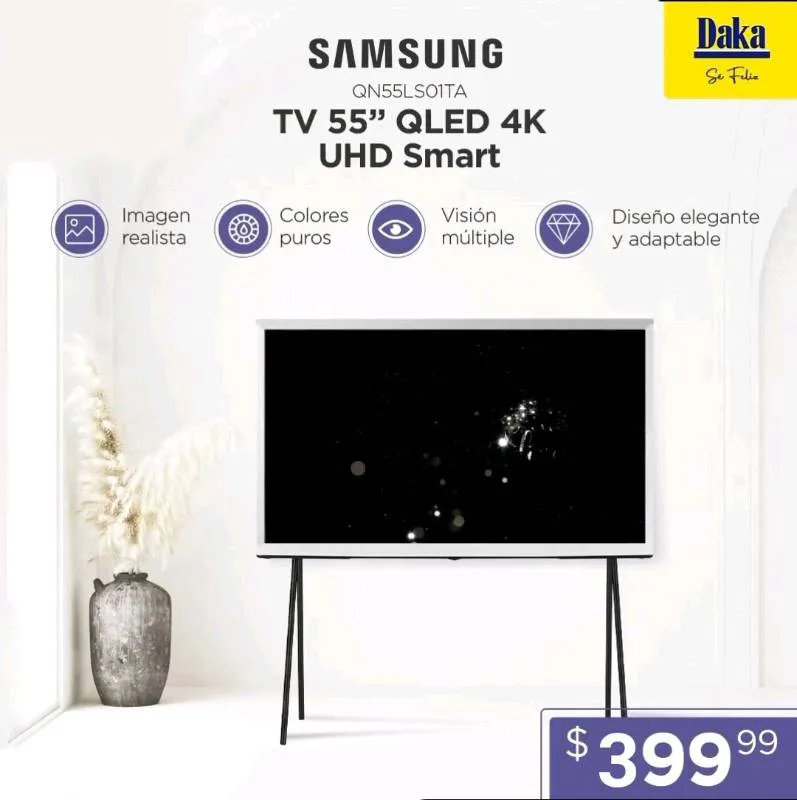 Inicio de semana en @TiendasDaka! 💛 Tv 75 pulgadas #Samsung