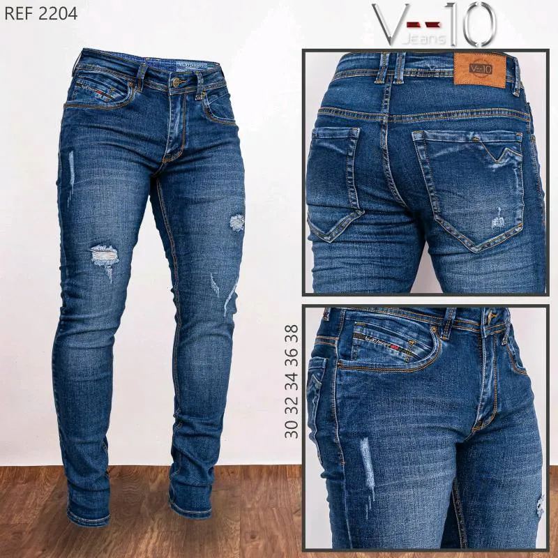 Jeans para dama skinny levanta cola tiro alto tela strech en Bello
