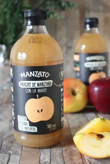 Vinagre de manzana marca Manzato