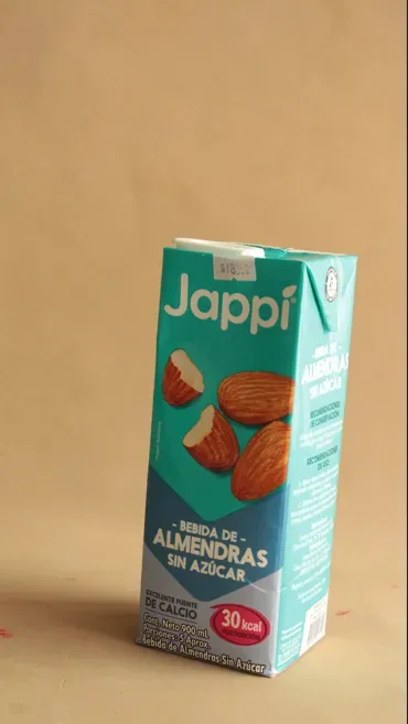 Leche de almendras sin azúcar marca Jappi