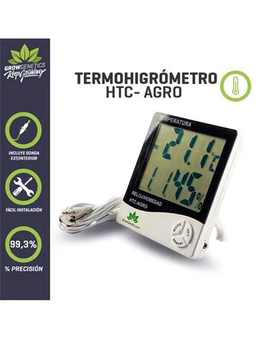 TERMOHIGROMETRO HTC-AGRO - GROW GENETICS