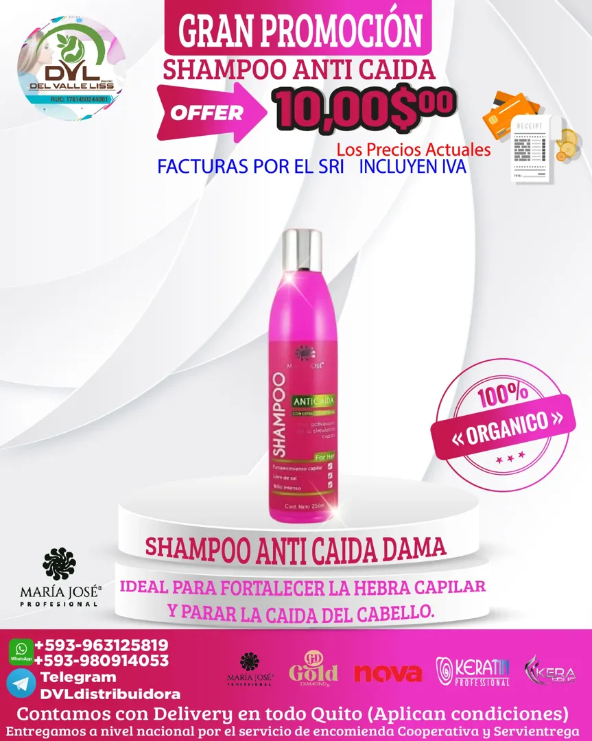 Shampoo Anti Caida Dama MJ 250 ML 