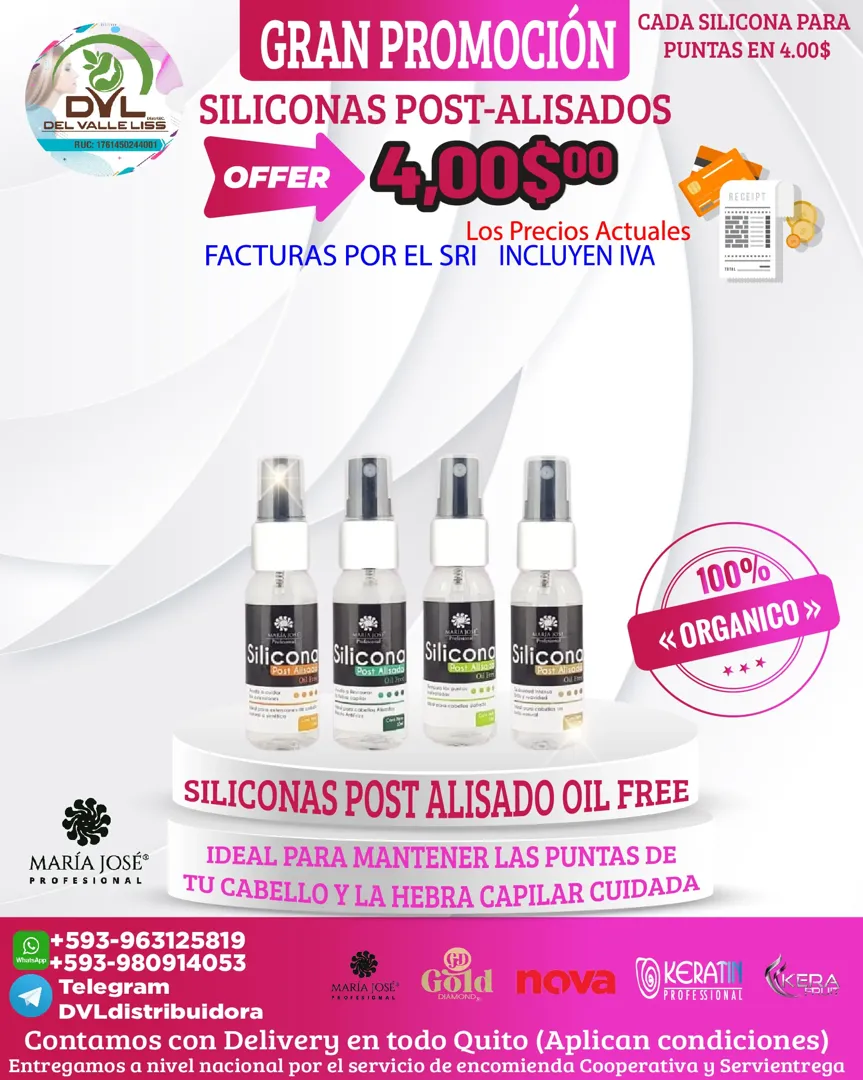 Silicona Post Alisado Oil Free