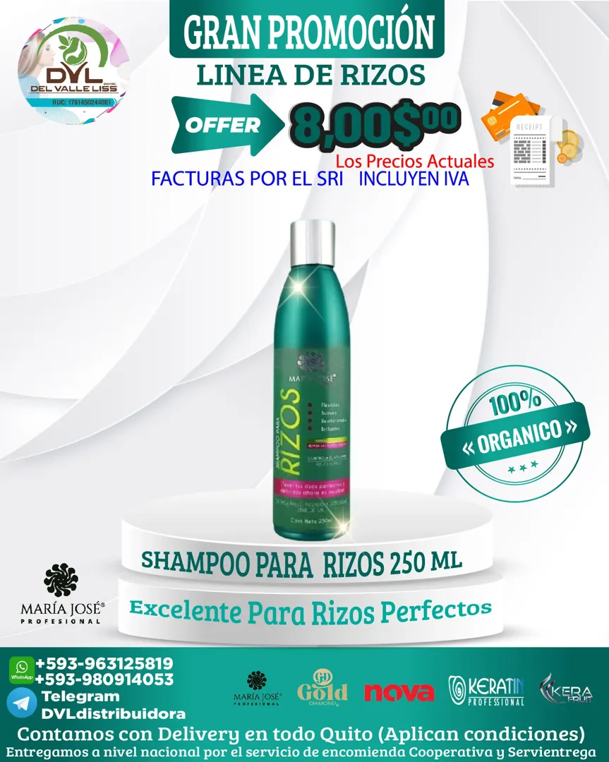 Shampoo Para Rizos 250 ML