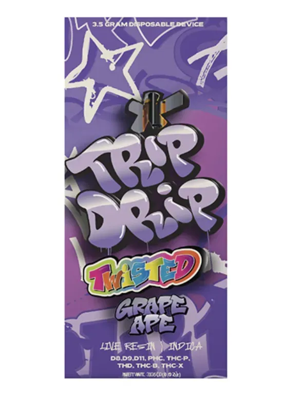 Vaporizador Desechable Trip Drip 3.5g Grape Ape Indica