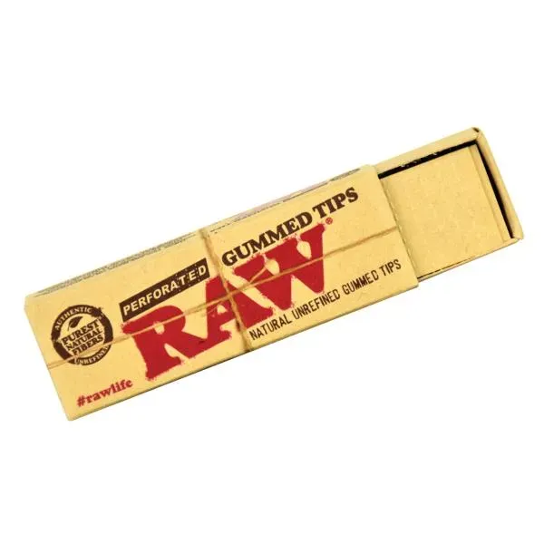 Caja 24 Unid Filtros RAW Unrefined Gummed Perforated (33 papeles)