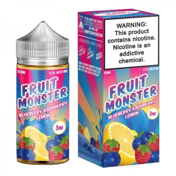 Líquido Fruit Monster 100ML X 3MG E-Juice Blueberry Raspberry Lemon