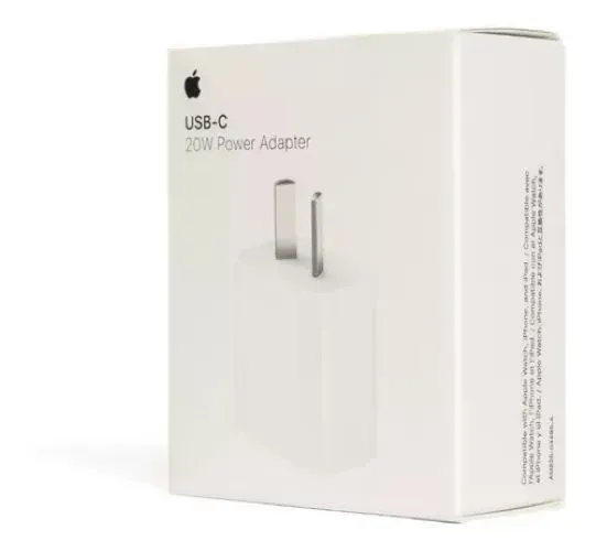 Cargador 20w  Apple (iPhone, iPad, AirPods)Conector oblicuo ARG(AAA)