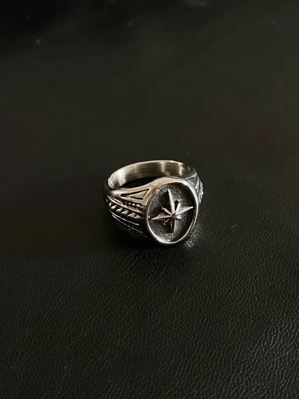 white compass ring #9