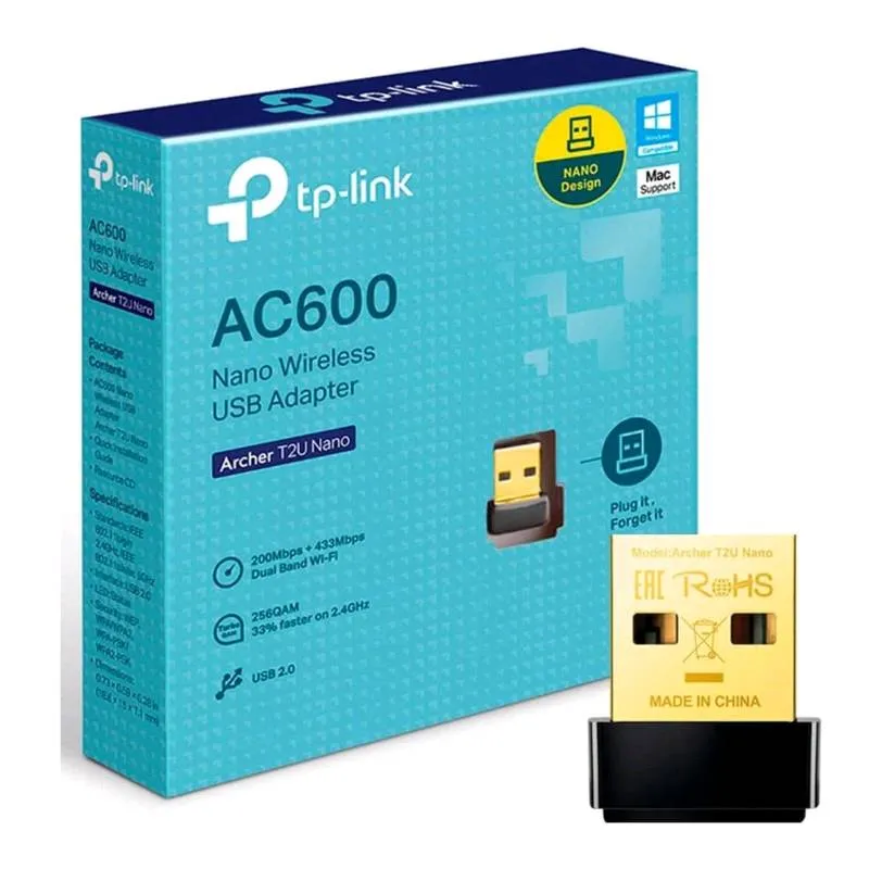 adaptador USB inalámbrico tp-link ac600 nano