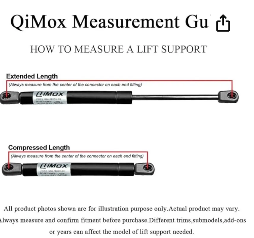 puntales de elevación para portón trasero QiMox para portón trasero, amortiguadores compatibles con Hyundai Tucson 2010-2015