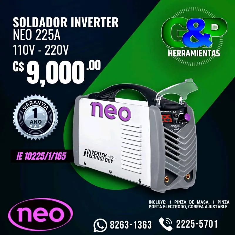 Soldador Inversor 225A 110/220V IE10225 Neo NEO