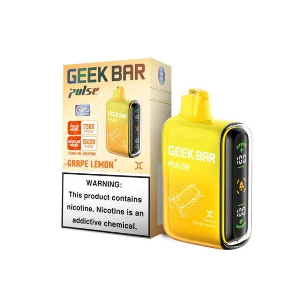 Vaporizador Desechable Geek Bar 15 000 Puff Grape Lemon