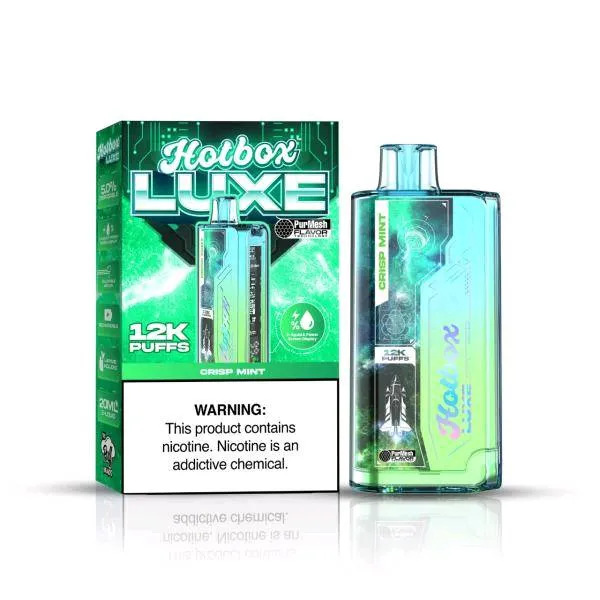 Vaporizador Desechable Hotbox Luxe 12 000 Puff Crisp Mint