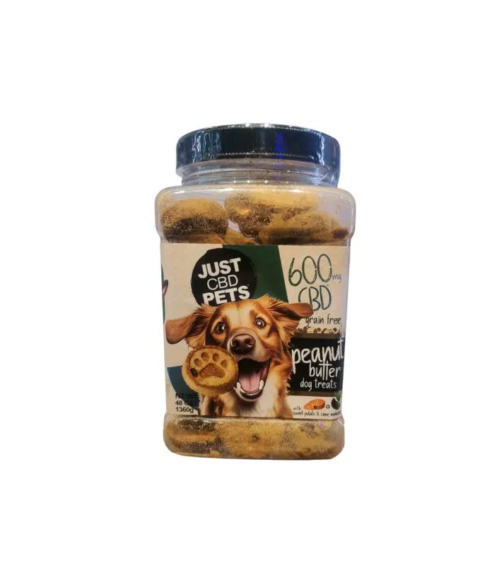 Galleta Just CBD para Mascotas 600MG Peanut Butter Pet Treats