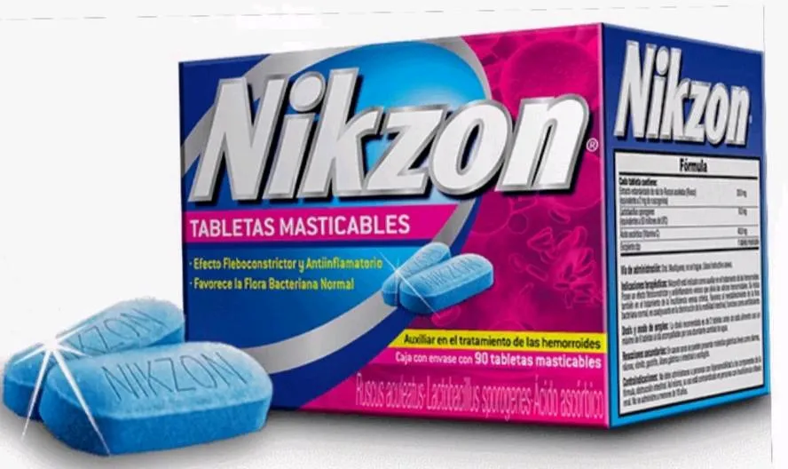 Nikzon Masticable Para La Hemorroide Por 90 Tabletas.