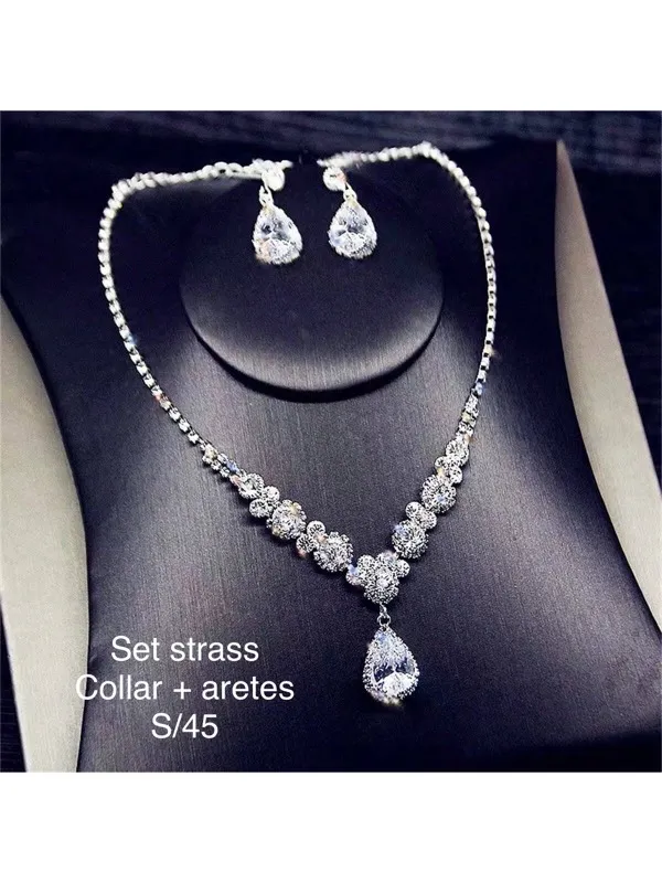 Set strass collar + aretes 
