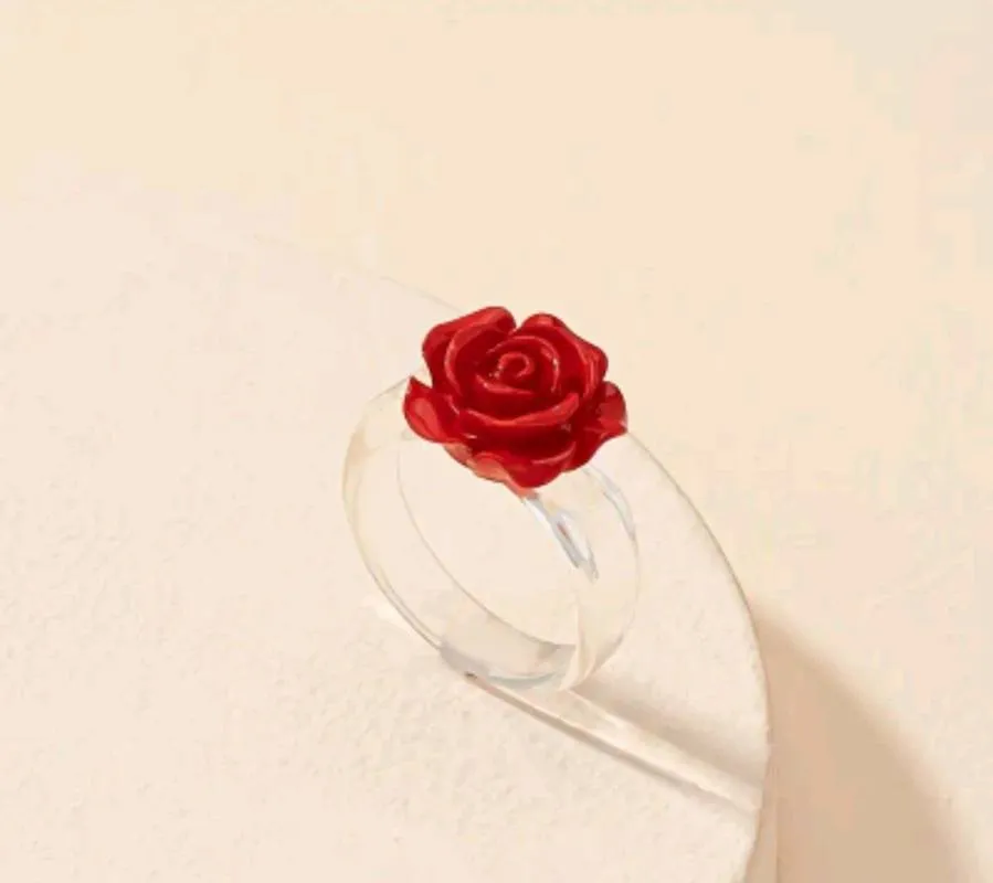 Anillo Coquette Style Diseño De Rosa Símbolo De Amor
