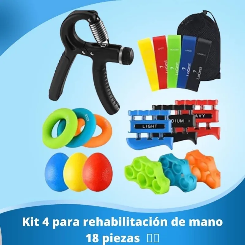Kit para rehabilitación de mano 4 (18 piezas)