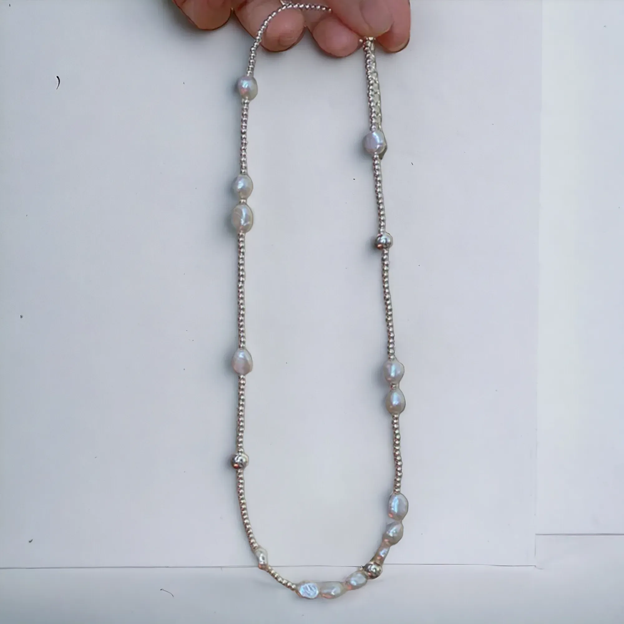 Collar Perlas Barrocas (plata)