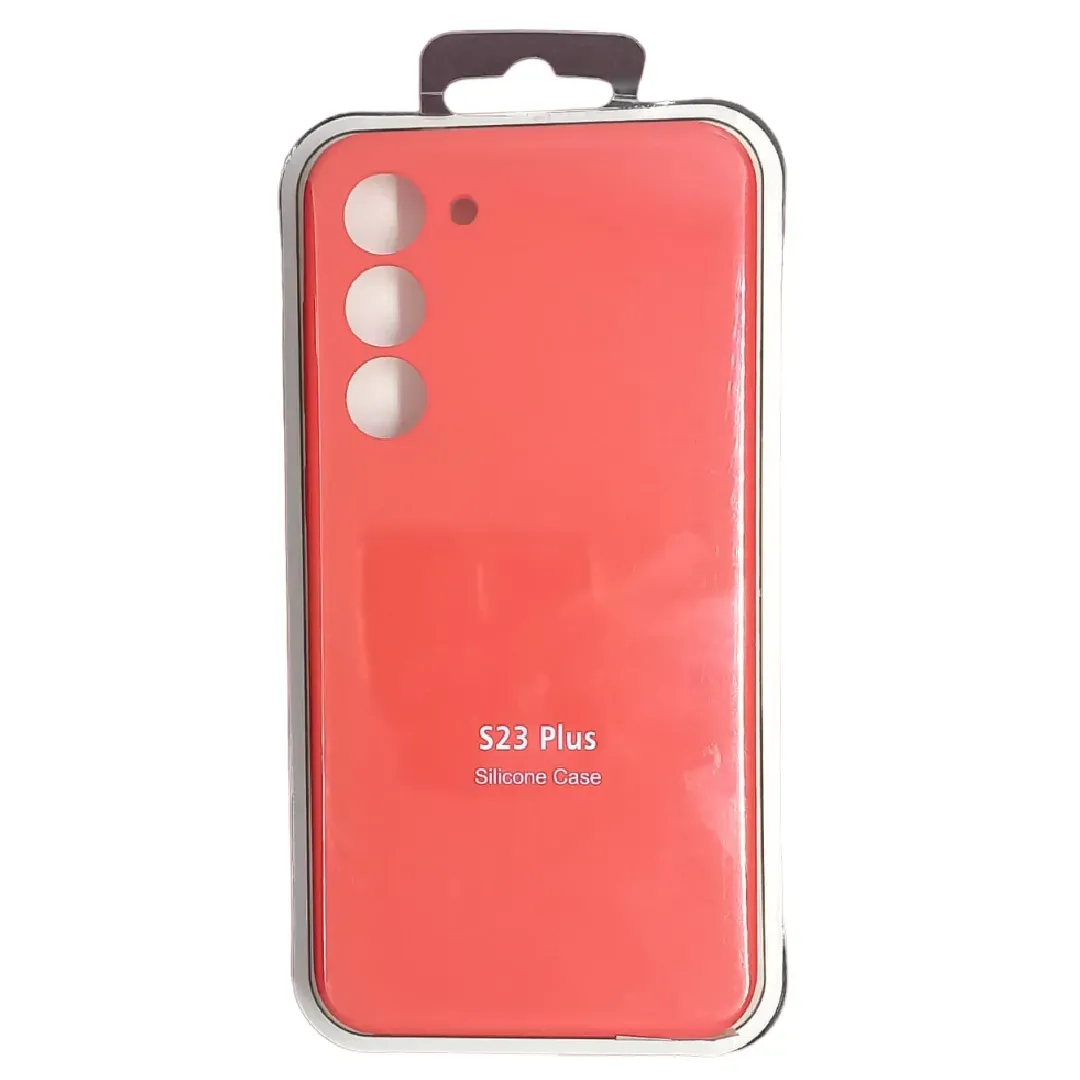 Forro Silicone Case Samsung S23 Plus  Rojo 