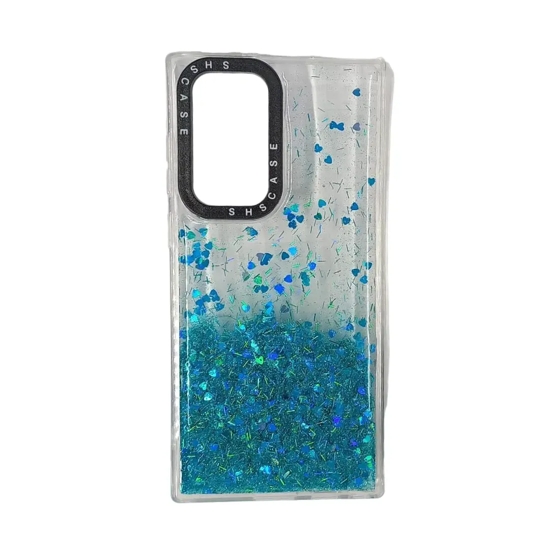 Forro Silicone Case Escarchado Samsung S22 Ultra Azul