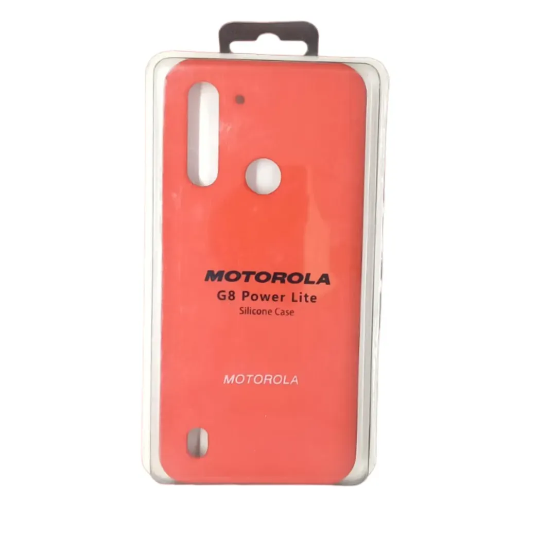 Forro Silicone Case Motorola G8 Power Lite Rojo