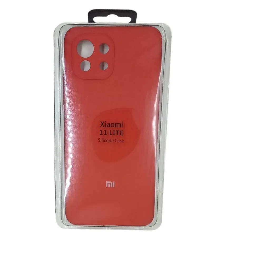 Forro Silicone Case Xiaomi 11 Lite Rojo