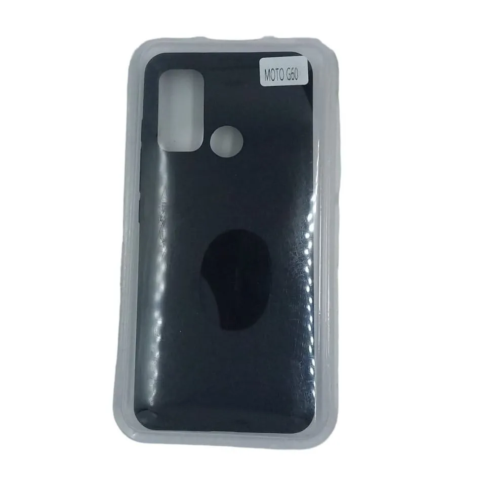  Forro Silicone Case Motorola G60 Negro