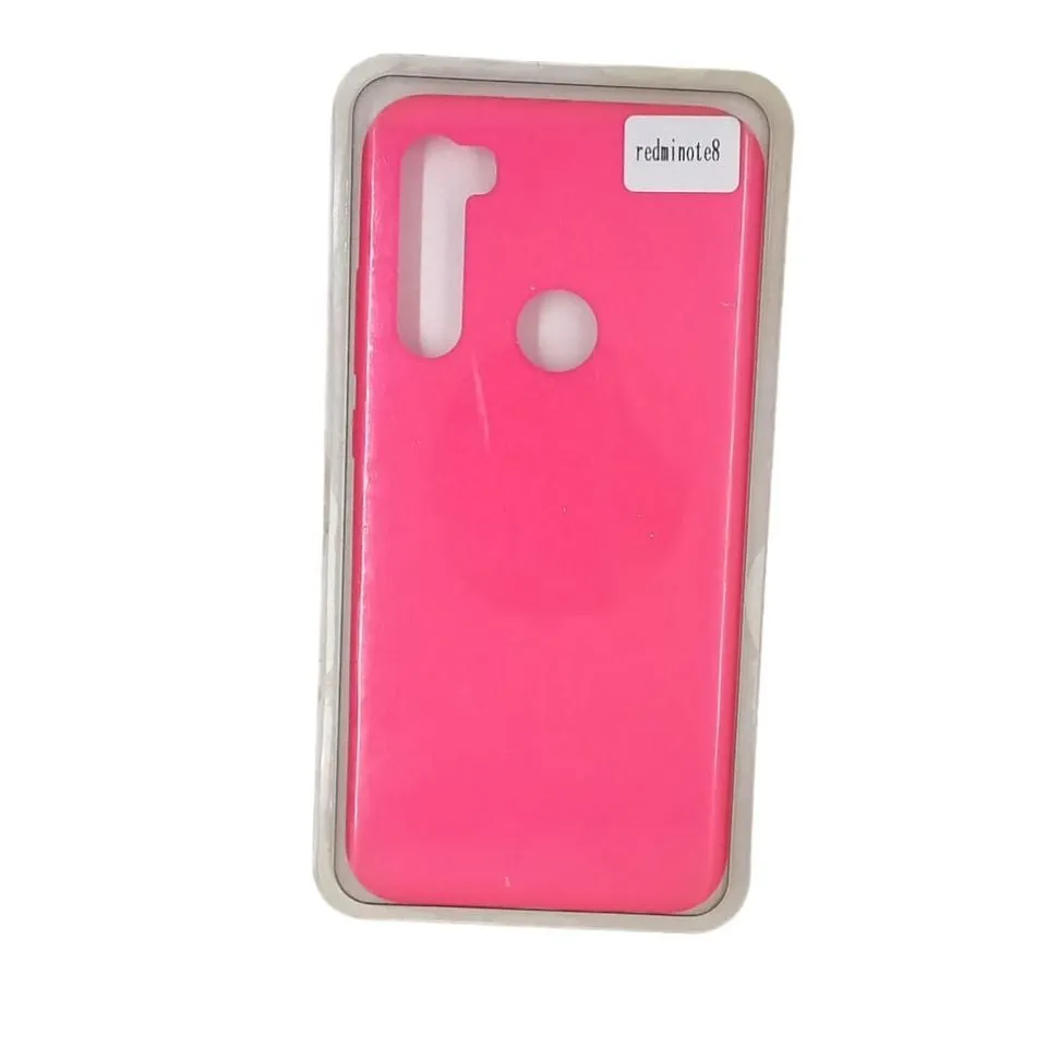 Forro Silicone Case Xiaomi Note 8 Fucsia