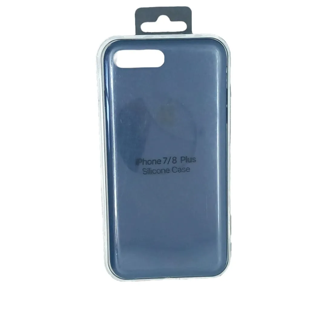 Forro Silicone Case Iphone 7/8 Plus Azul Oscuro