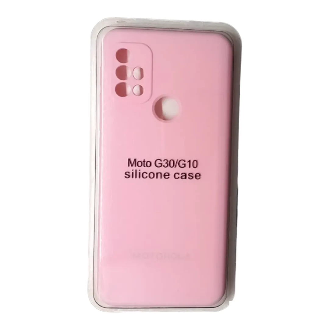 Forro Silicone Case Motorola G30 Rosado