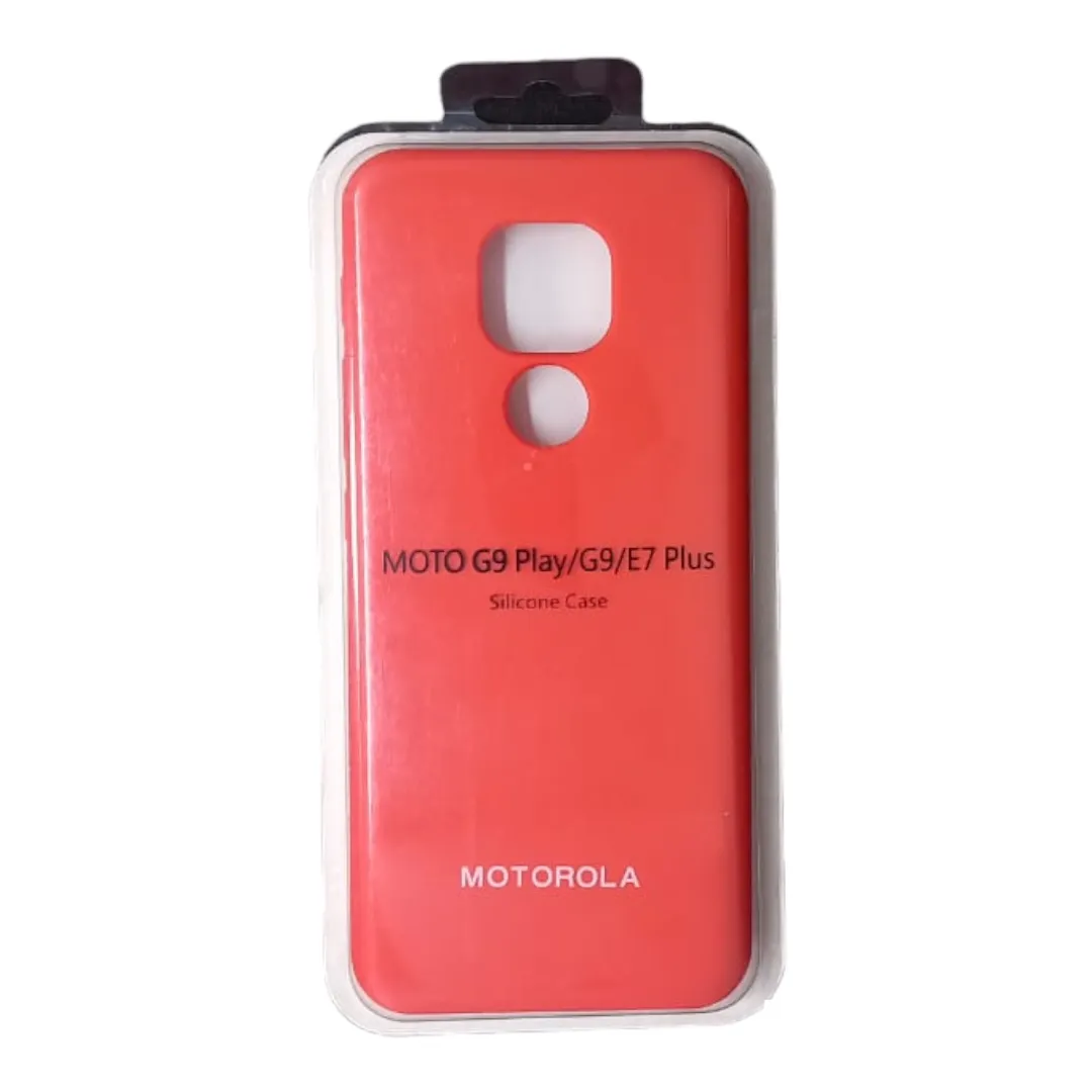 Forro Silicone Case Motorola G9 Play Rojo