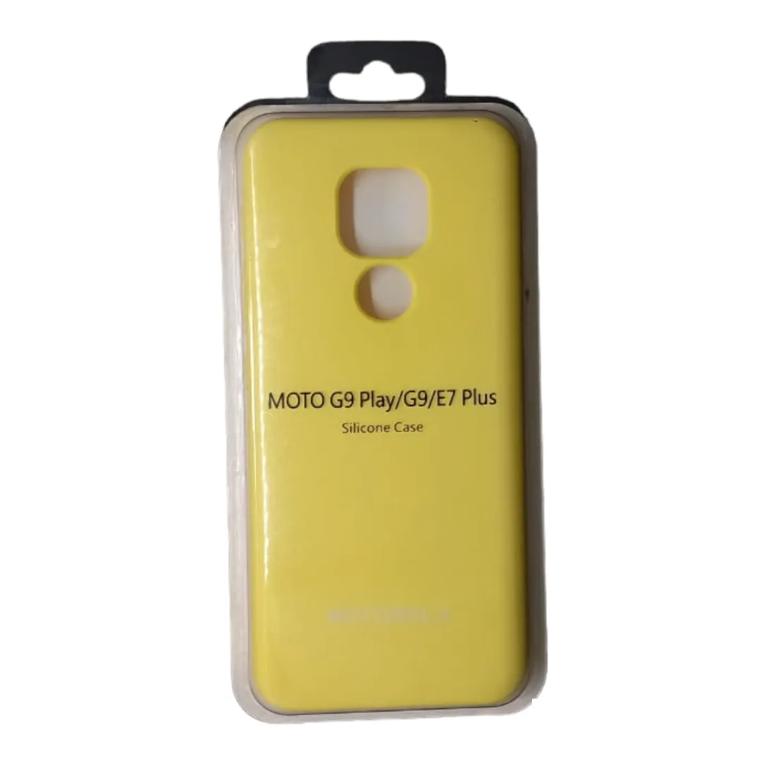 Forro Silicone Case Amarillo Motorola G9 Play