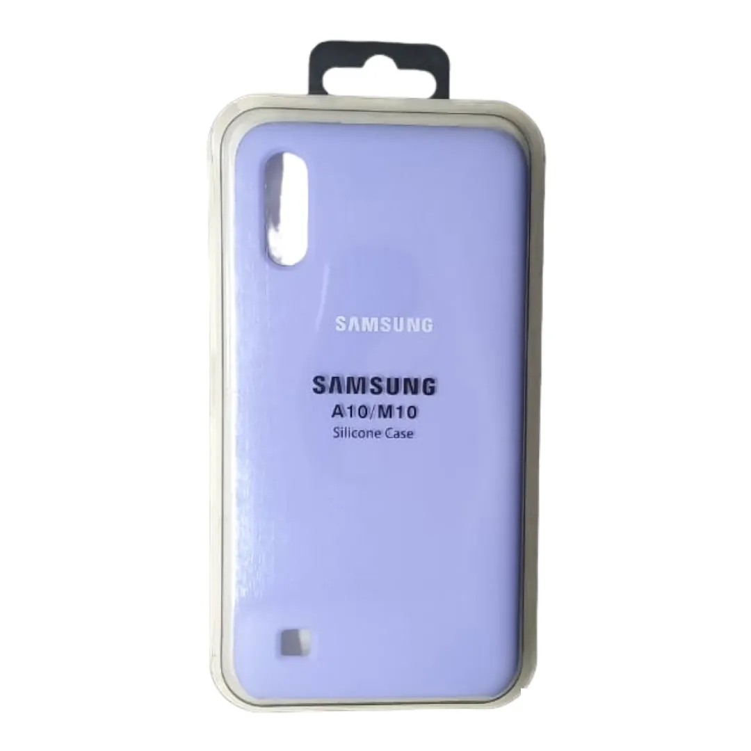 Forro Silicone Case Samsung A10 Lila
