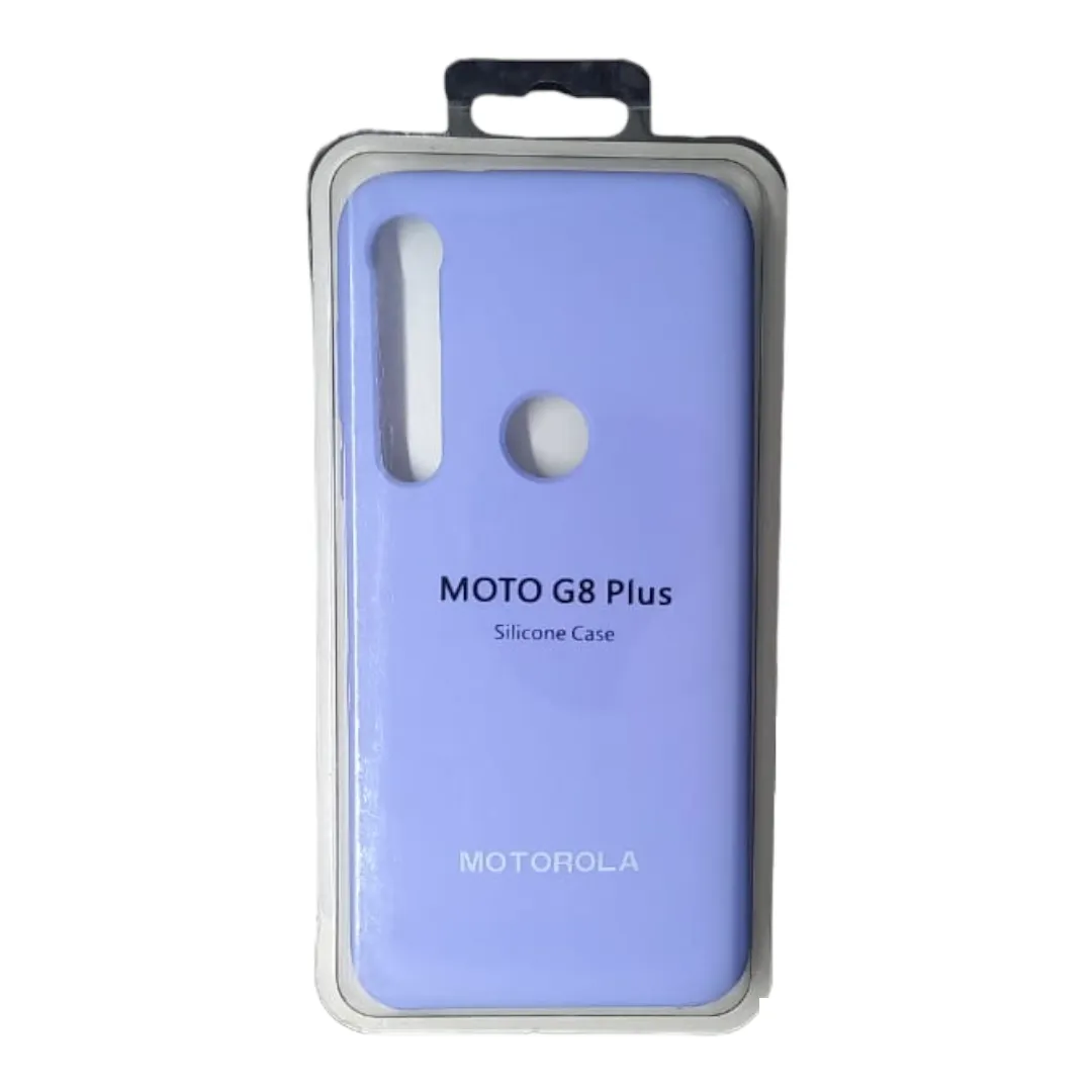 Forro Silicone Case Motorola G8 Plus Lila