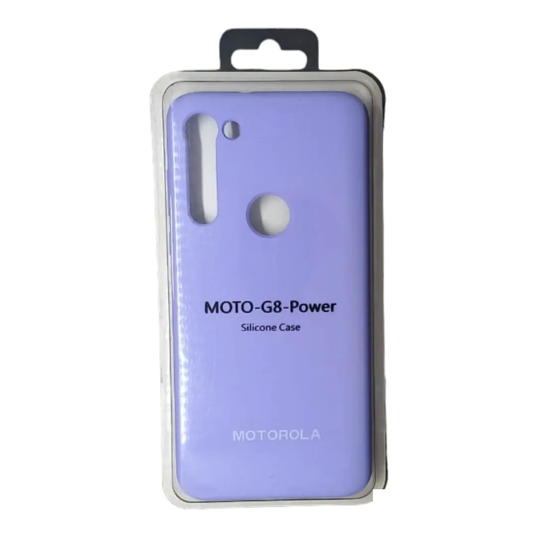 Forro Silicone Case Motorola G8 Power Lila