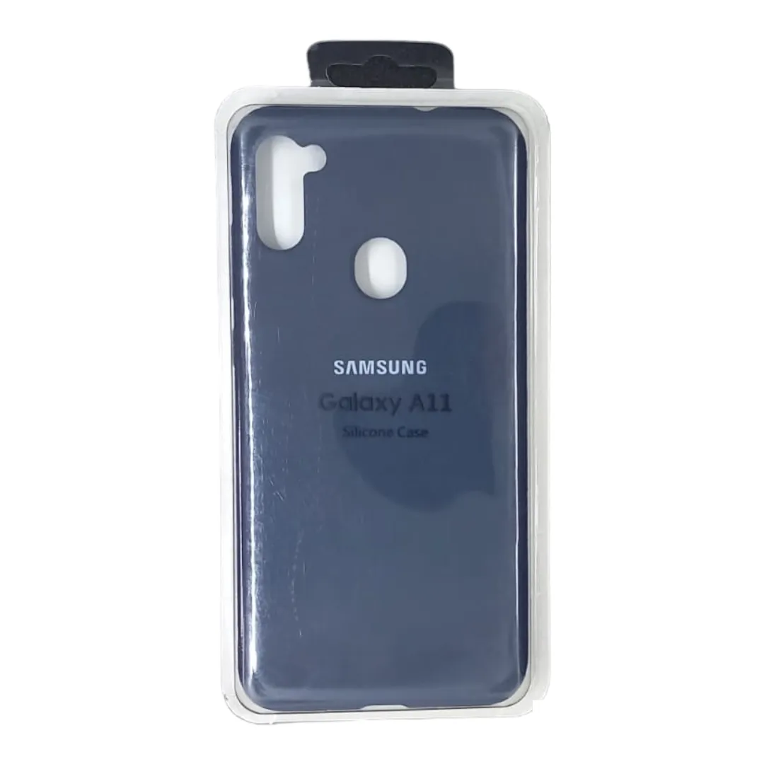 Forro Silicone Case Samsung A11 Azul Oscuro