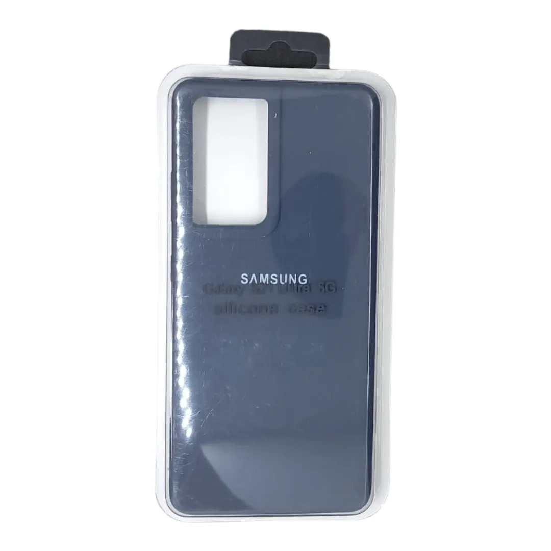  Forro Silicone Case Samsung S21 Ultra Azul Oscuro