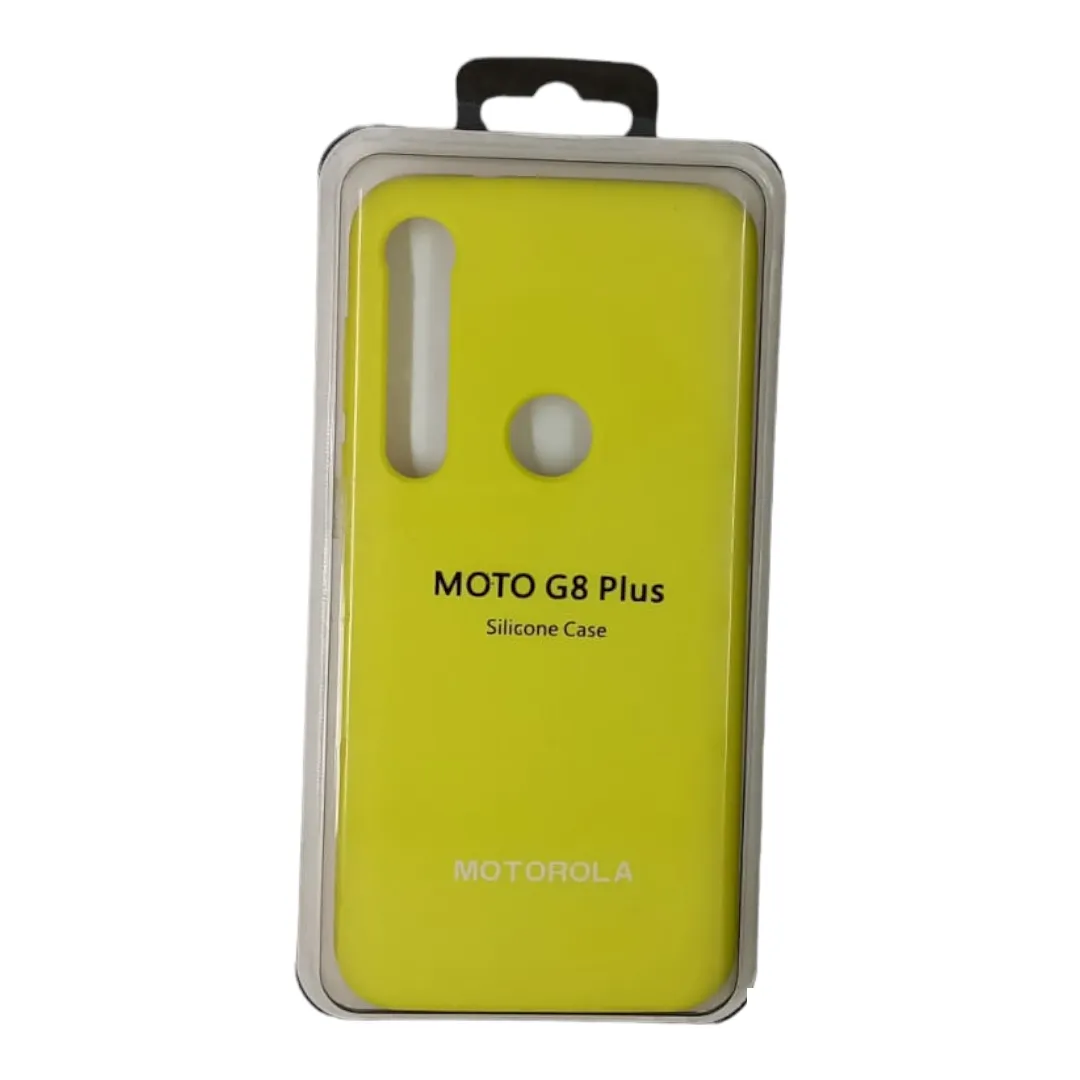 Forro Silicone Case Motorola G8 plus Amarillo