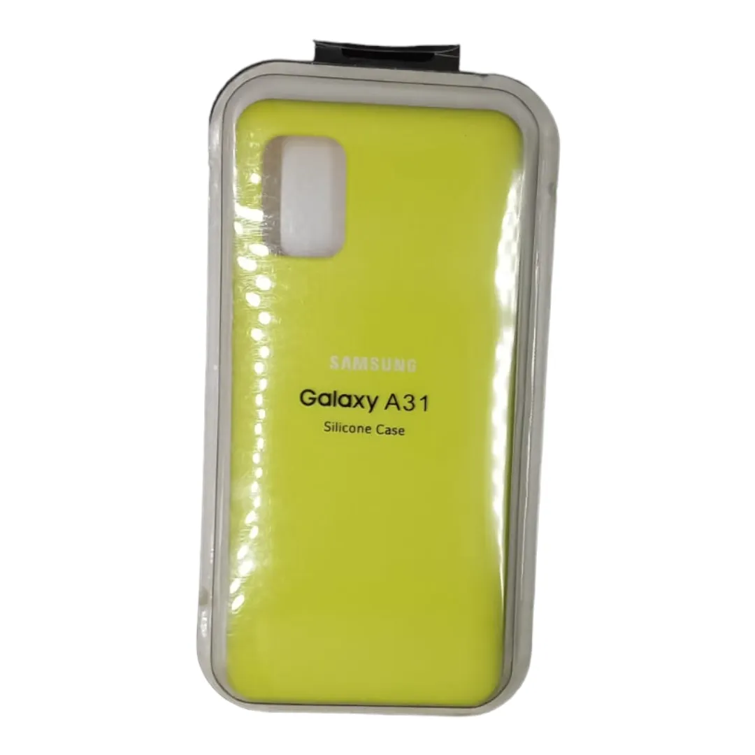 Forro Silicone Case Samsung Galaxy A31 Amarillo