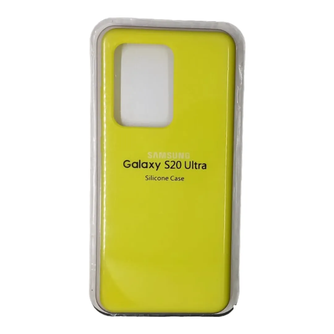 Forro Silicone Case  Samsung  S20 Ultra Amarillo