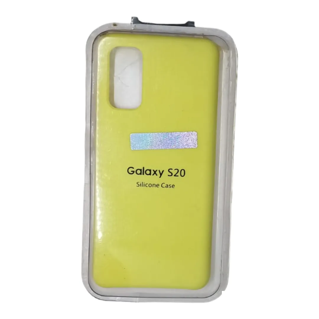 Forro Silicone Case  Samsung Galaxy S20 Amarillo
