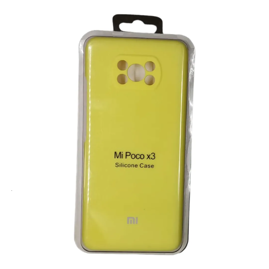 Forro Silicone Case Amarillo Xiaomi Poco X3