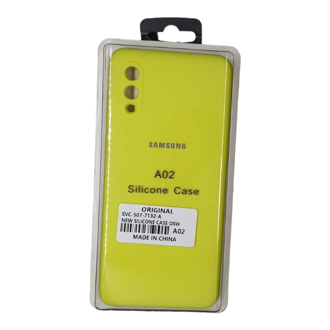 Forro Silicone Case Samsung A02 Amarillo Neon