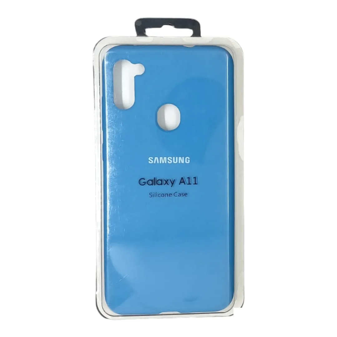 Forro Silicone Case Galaxy Samsung A11 Azul Acero