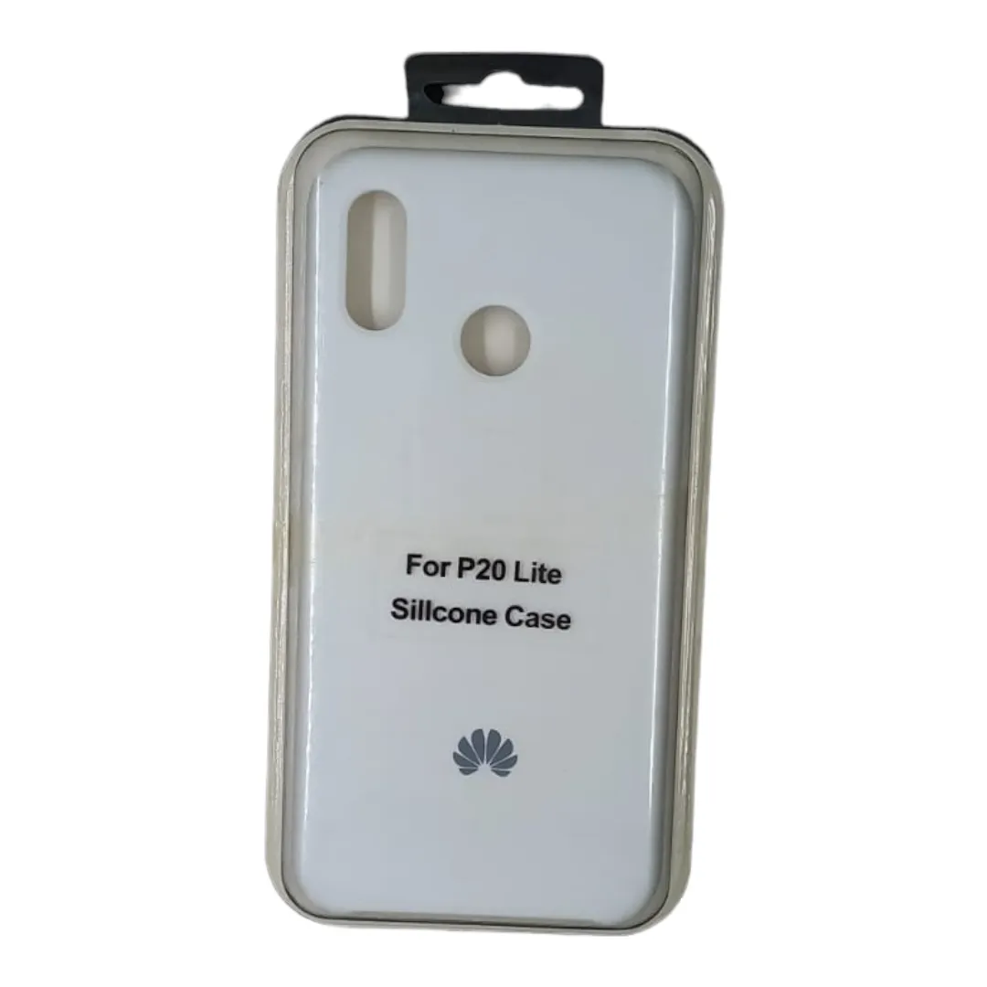 Forro Silicone Case Huawei P20 Lite Blanco