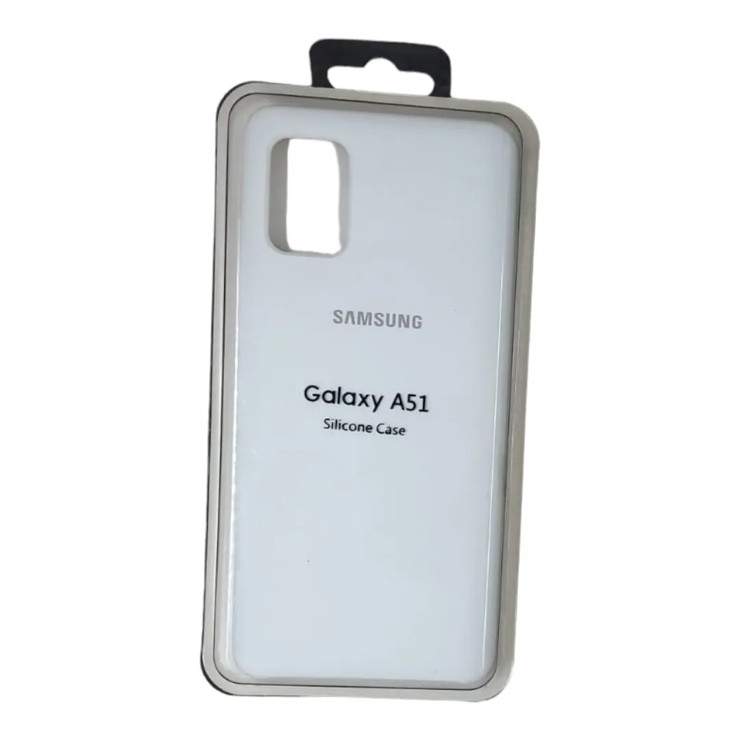 Forro Silicone Case Samsung A51 Blanco