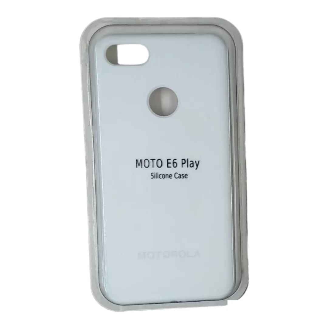 Forro Silicone Case Motorola E6 Play Blanco