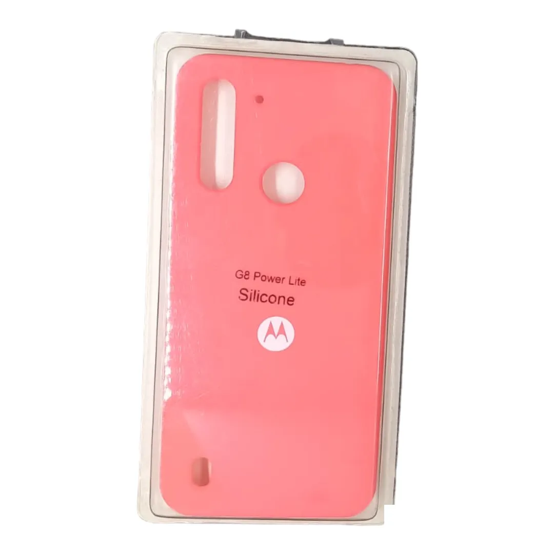 Forro Silicone Case Motorola G8 Power Lite Salmon